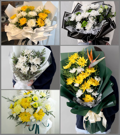 湖北黄冈市黄梅县孔垄镇马坊口村白事花束代送